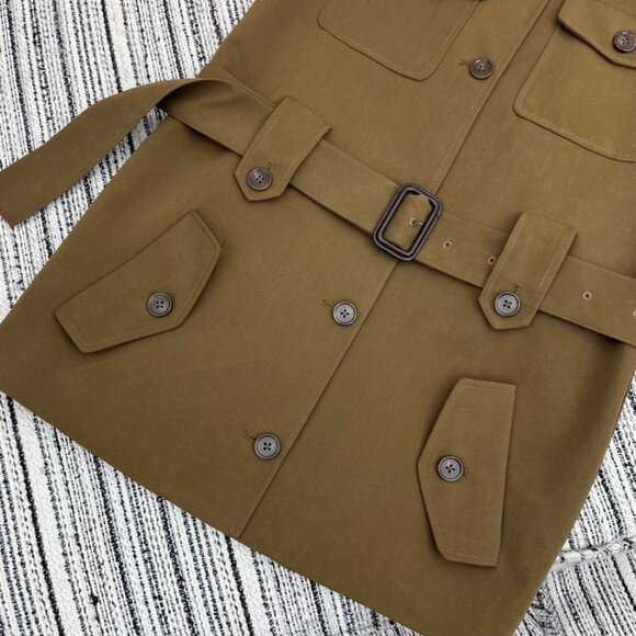 MIU MIU A short, sleeveless, brown gabardine dress - Picture 4 of 10